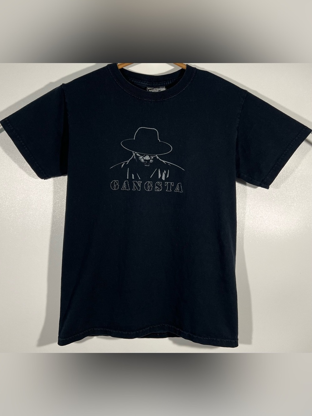 Vintage Y2K 2000s GANGSTA Jam Master Jay Run DMC T-Shirt Sz Small Rapper Hip Hop